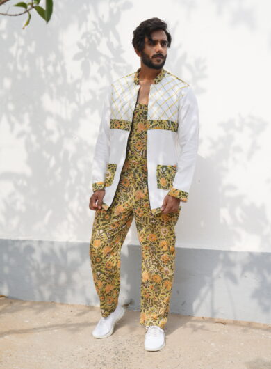 Summer Wear Mustard White