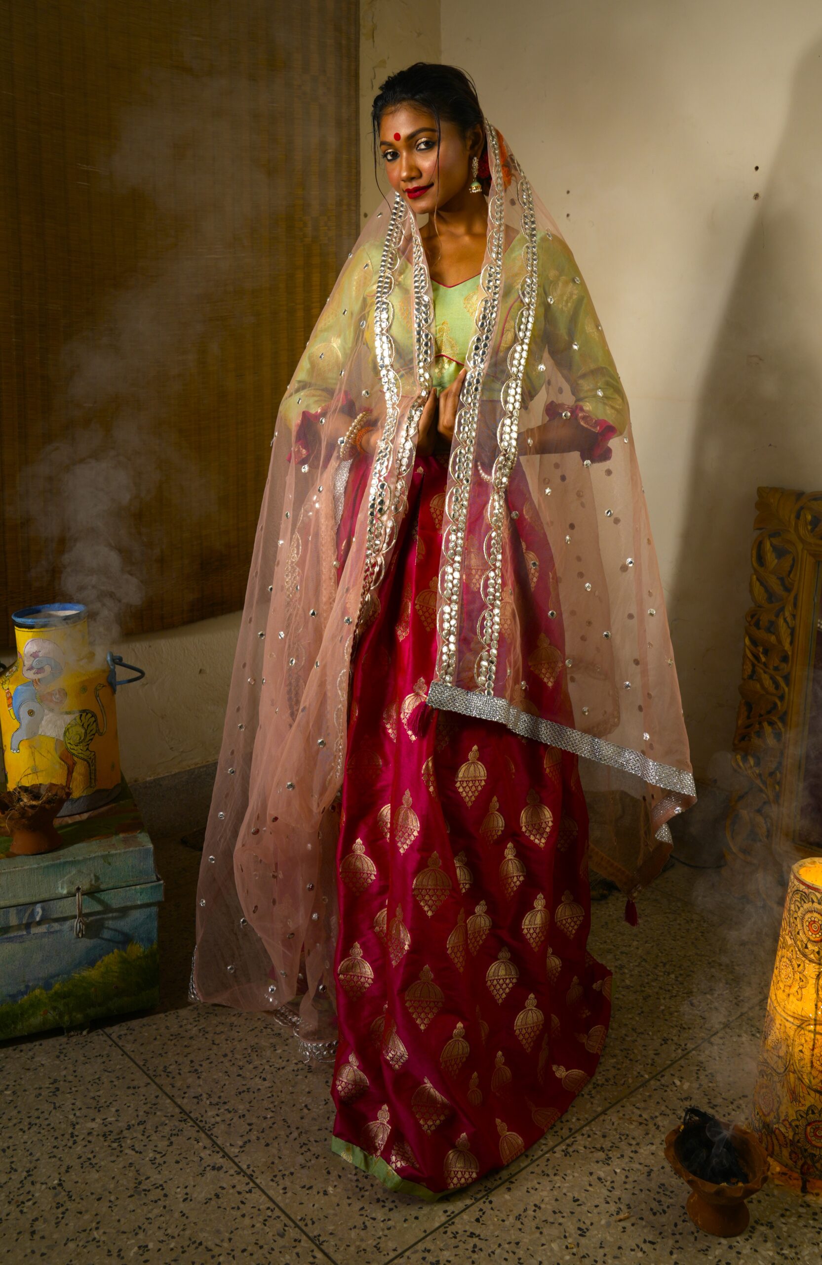Wedding Wear Beige Pink - Image 2