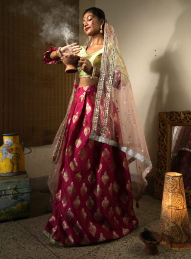 Wedding Wear Beige Pink