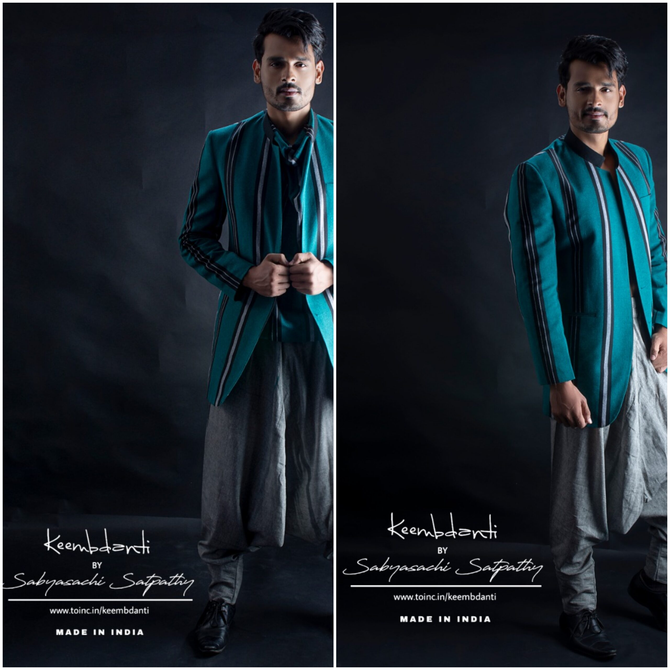 Handloom Khordha Gamucha (Teal Blue) - Image 2
