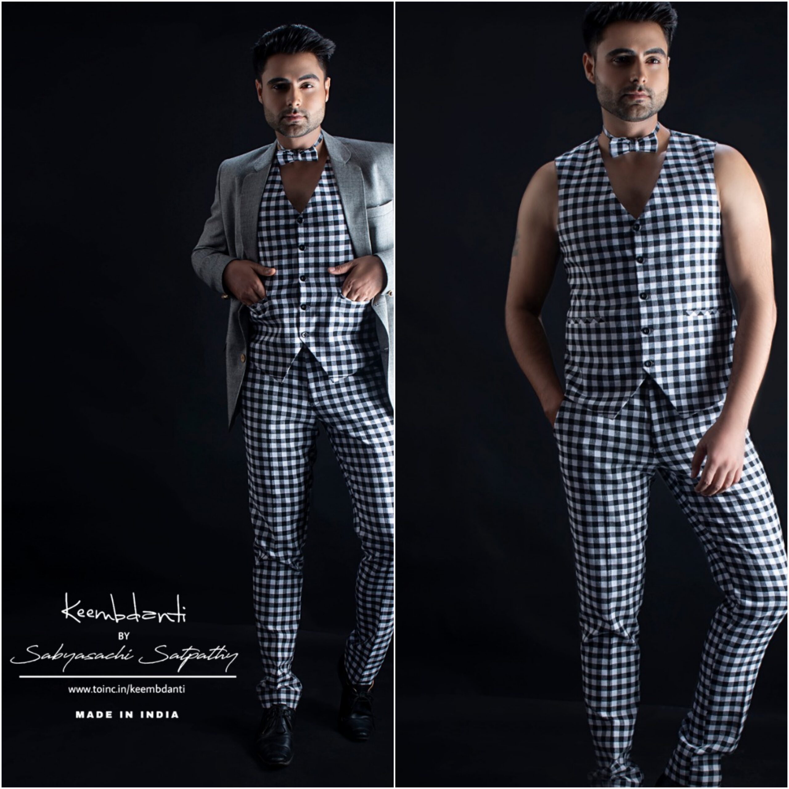 Handloom Khordha Gamucha (Black & White) - Image 2