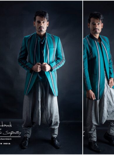 Handloom Khordha Gamucha (Teal Blue)
