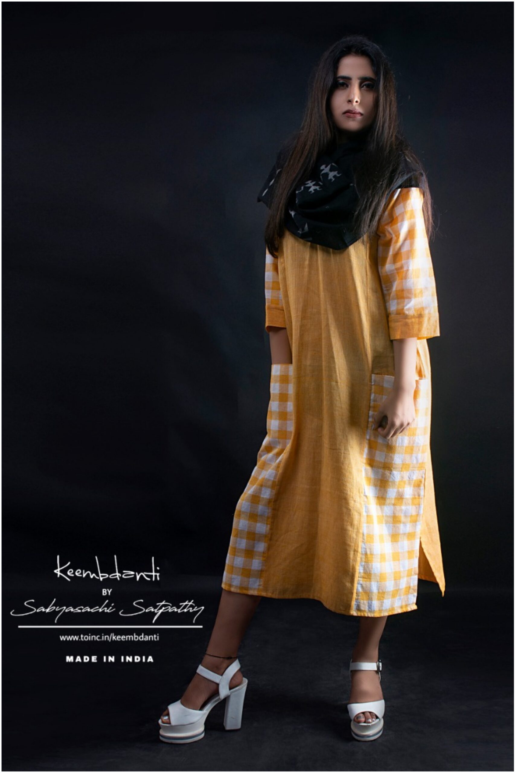 Handloom Khordha Gamucha (Yellow & White)