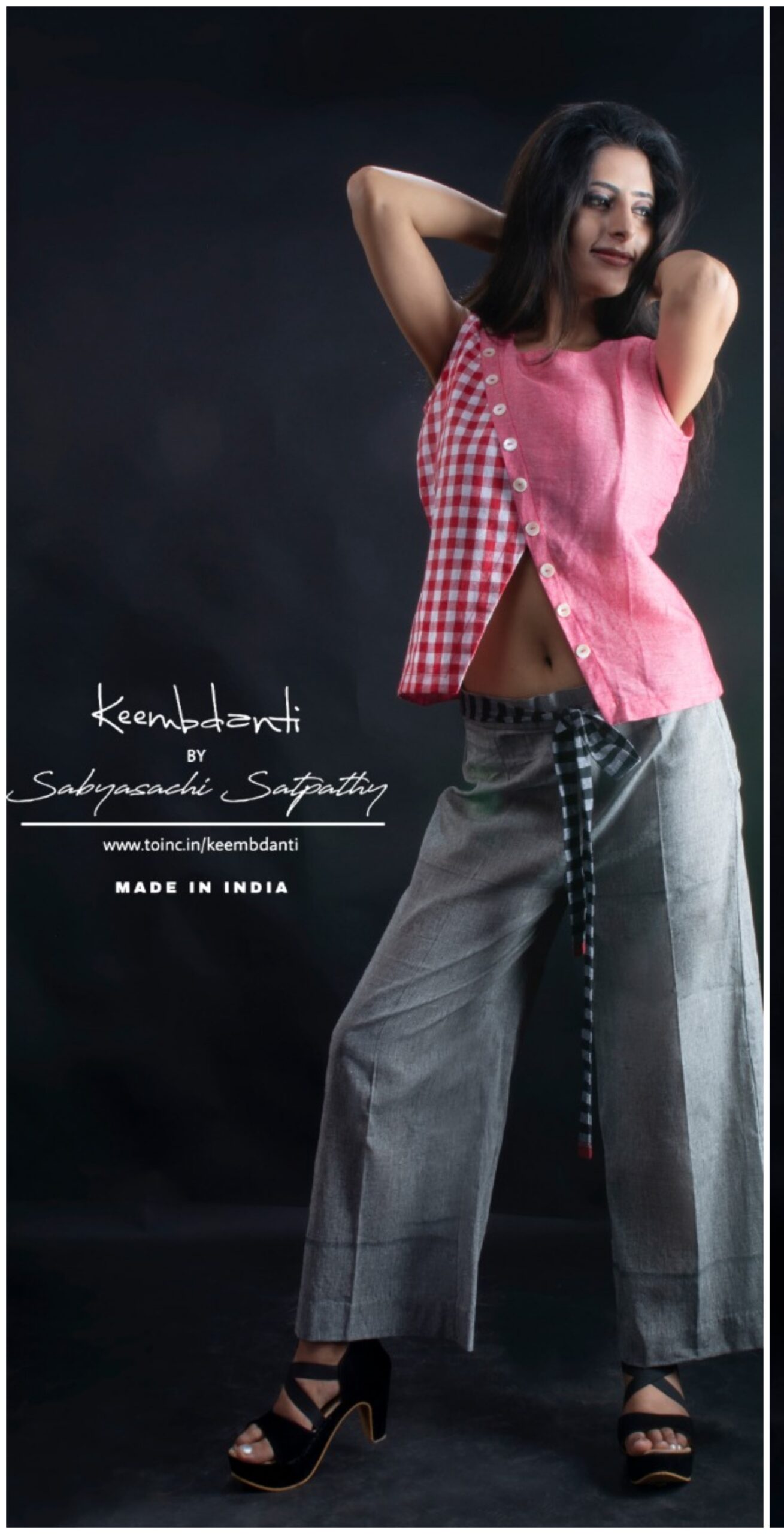 Handloom Khordha Gamucha (Pink & White) - Image 4