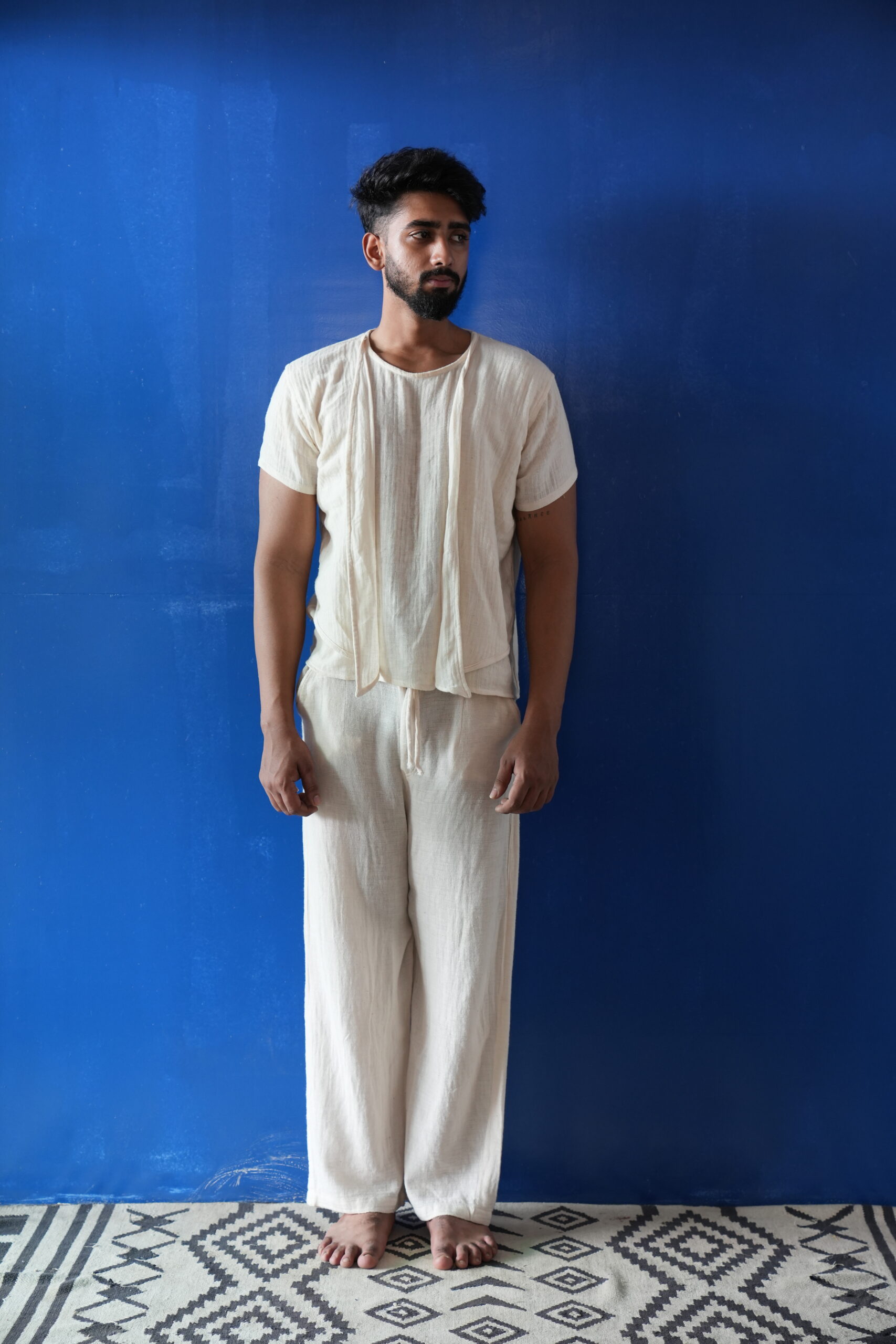 Men's Off White Dress - Image 2