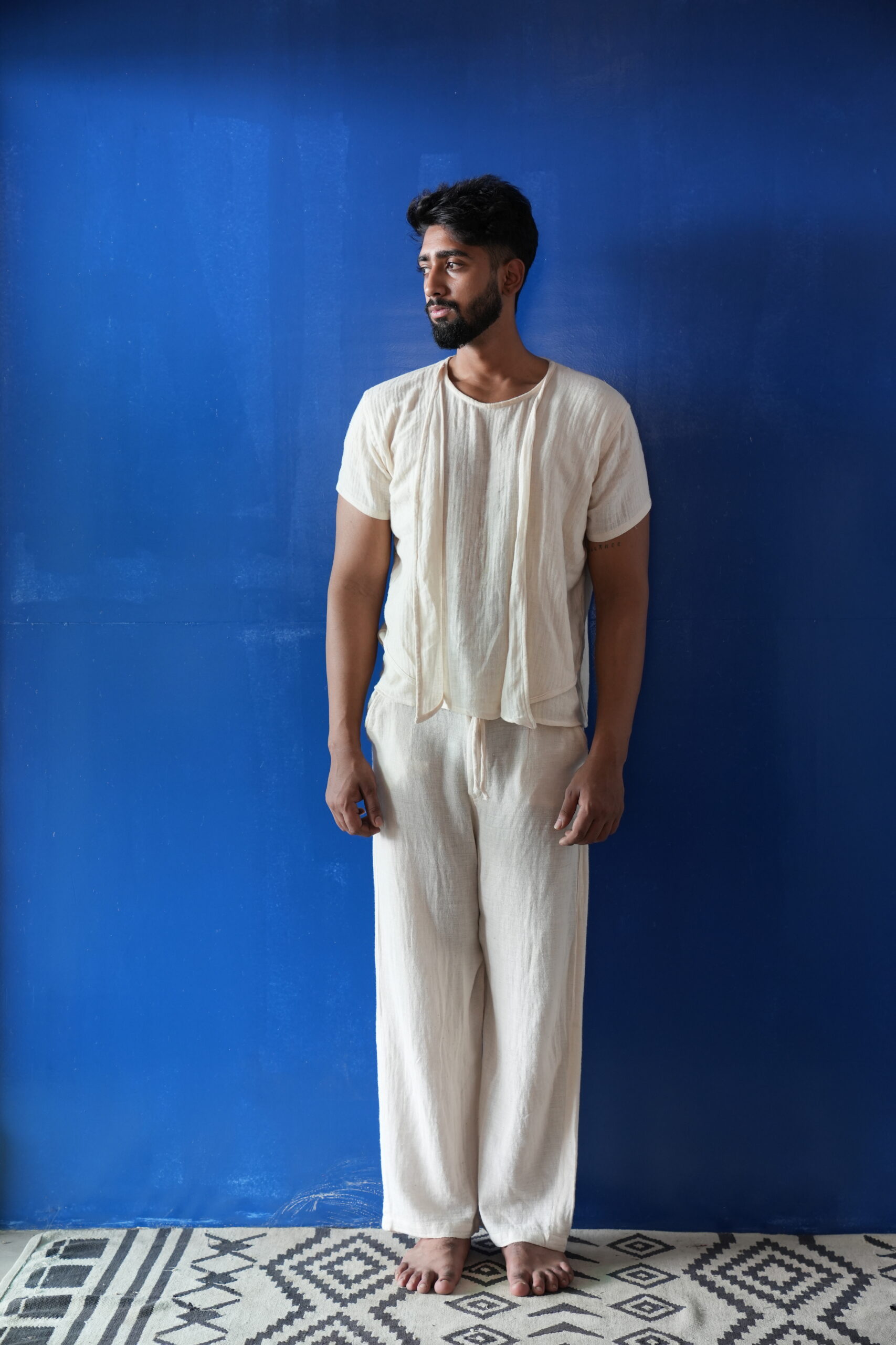 Men's Off White Dress - Image 3