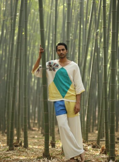 Bamboo Fibre (Green and White)