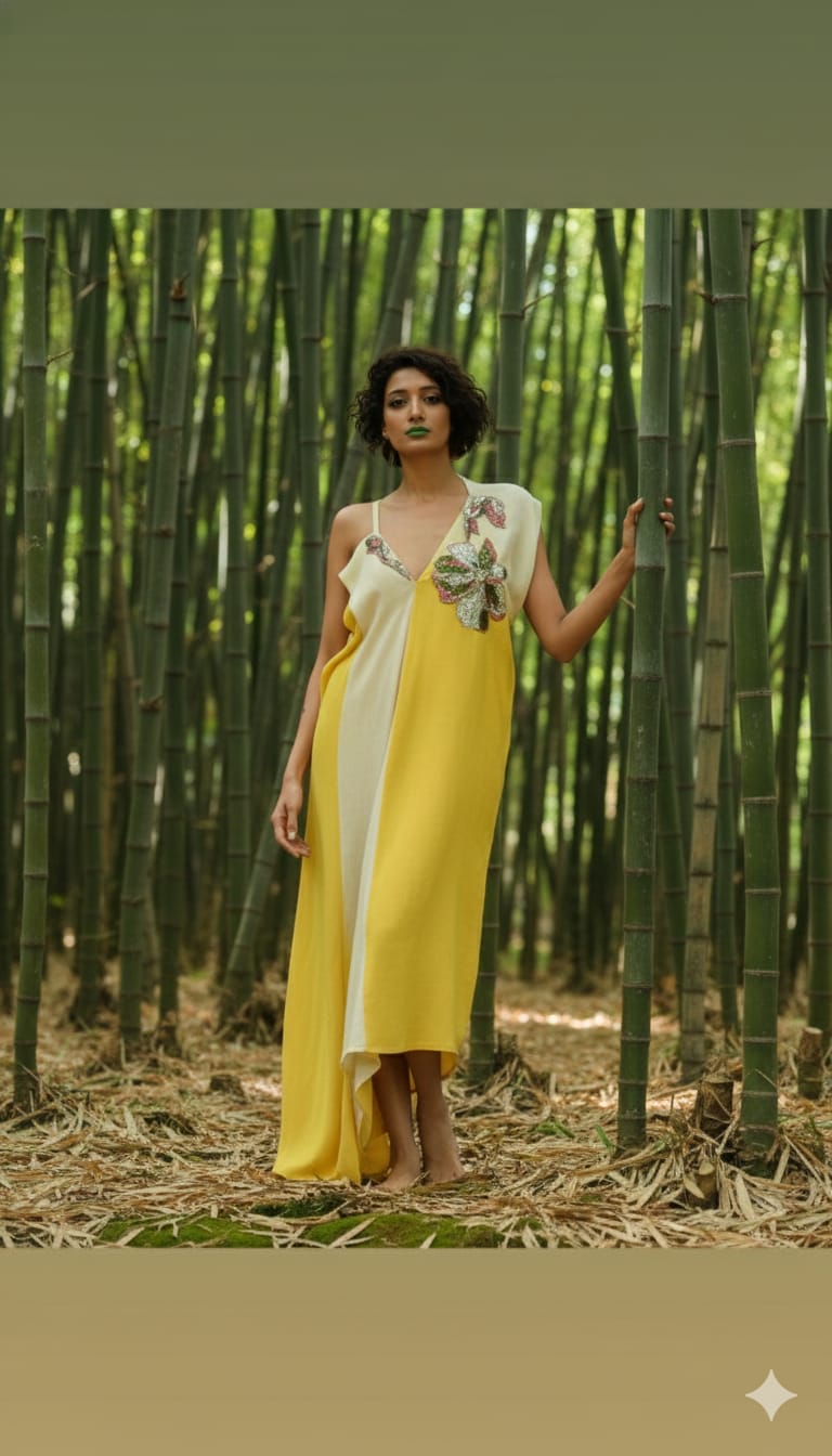 Bamboo Fibre(White Yellow)