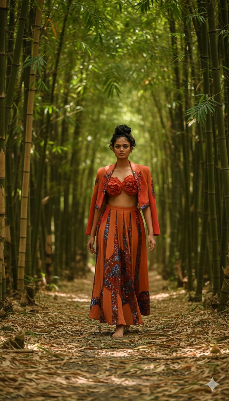 Bamboo Fibre (Red )